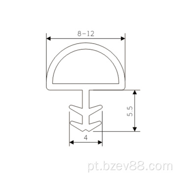 Faixa de vedação de borracha de personalização avançada para portas de madeira e chuveiro porta de vidro da porta de madeira da porta de borracha de borracha de borracha tira